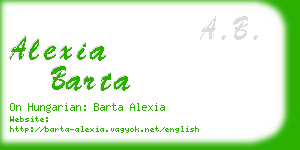 alexia barta business card